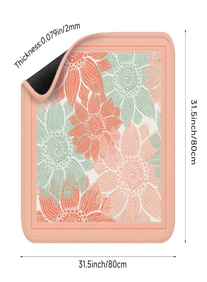 molovsiny Mahjong Mat for Table - Durable Mahjong Table Cover with Unique Design, Premium Mahjong Accessories, Perfect Mahjong Gifts for Women, Game Mat for Mahjong and Board Game Enthusiasts (Peach Blossom) - Image 2